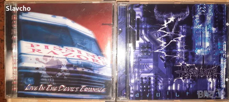 Компакт дискове на - Pissing Razors – Live In The Devil's Triangle 2002/ Evolution (2003, CD), снимка 1