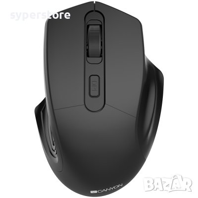 Мишка Безжична CANYON CNE-CMSW15B 1600dpi 4 btn Черна Wireless Optical Mouse, снимка 1