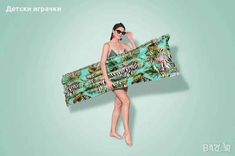 Надуваем дюшек Bestway Фламинго, 183 х 69 см, за плаж и басейн, снимка 1