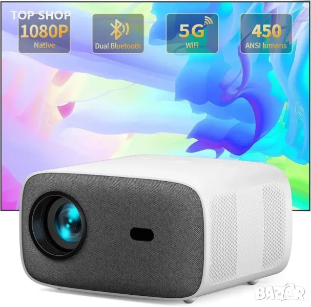 WiFi Bluetooth проектор, WiFi връзка, снимка 1