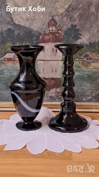 Комплект ваза и свещник, снимка 1