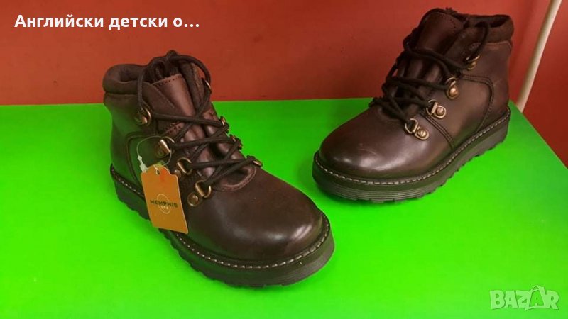 Английски детски боти естествена кожа , снимка 1
