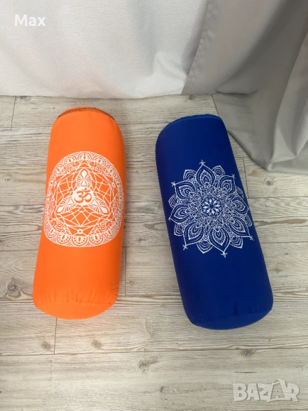 Йога болстер Мандала син / оранжев, снимка 1