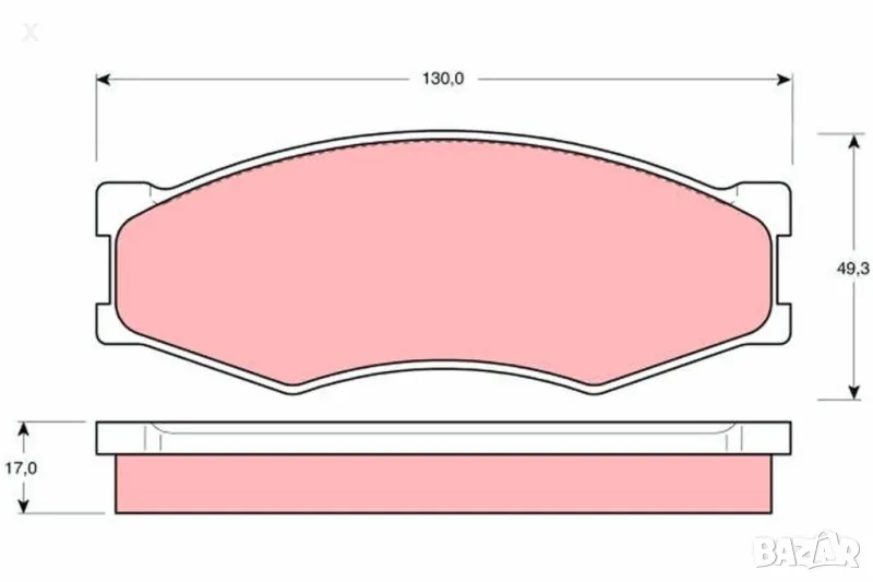 BENDIX 572312B НАКЛАДКИ ПРЕДНИ NISSAN Laurel  Prairie  Bluebird  Terrano  Serena  Navara  Vanette Si, снимка 1