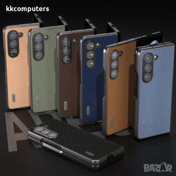 Samsung Galaxy Z Fold6 Удароустойчив ABEEL Carbon Fiber Калъф и Протектор, снимка 1