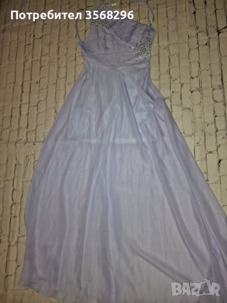 Нова дълга официална рокля в лилав цвят, снимка 1