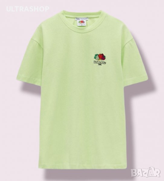  НОВА Дамска тениска  ⭐ Zara x Fruit of the loom ◾ Размер: М, снимка 1