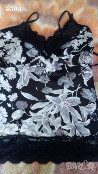 Дамски потник сатен с дантела, снимка 1