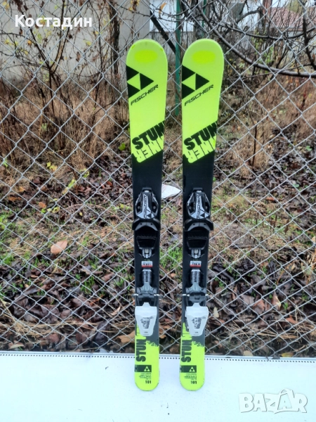 Карвинг детски ски  Fischer STUNNER blackyellow  101см  , снимка 1
