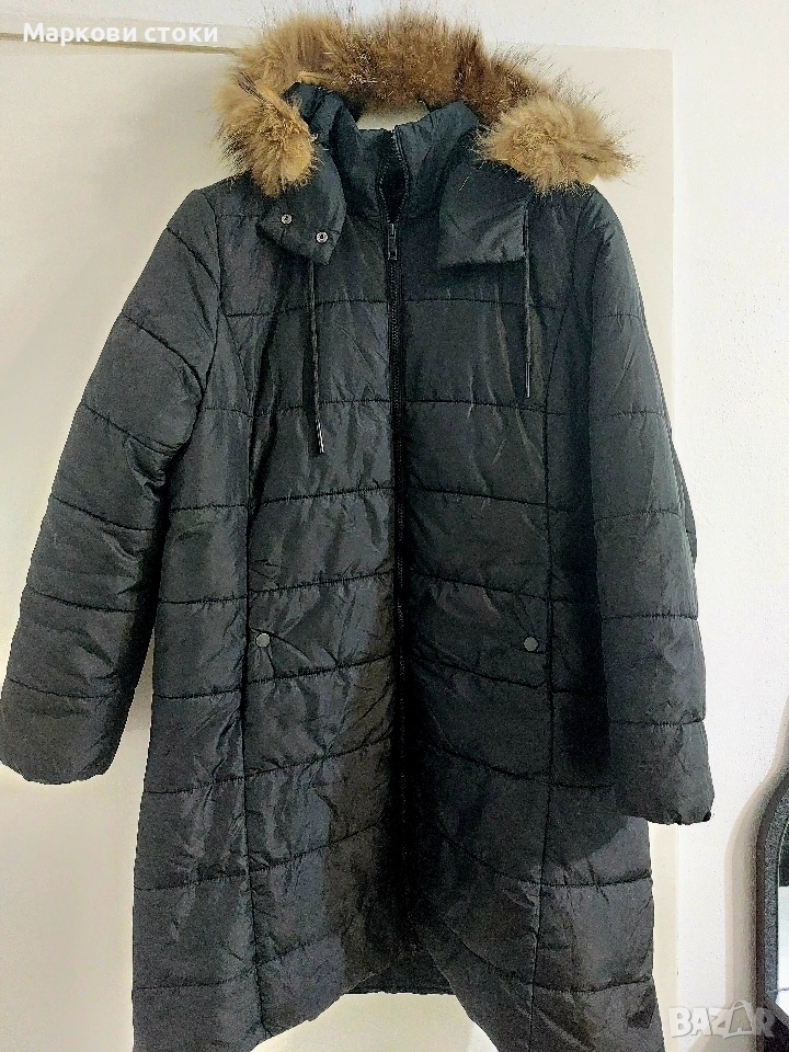 Стилно дамско яке Defacto с естествен косъм – размер XXL, снимка 1