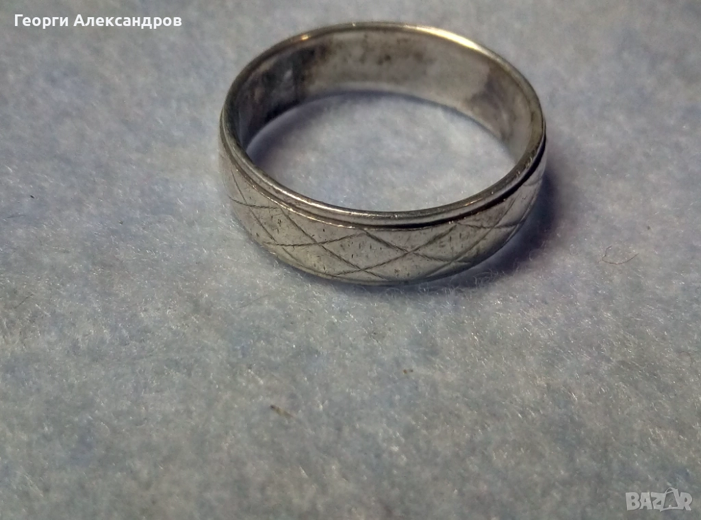 Стилно орнаментиран СРЕБЪРЕН ПРЪСТЕН Тип ХАЛКА Сребро 925 Унисекс АРТ Модел, снимка 1