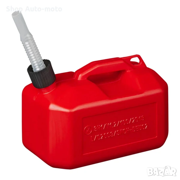Туба за гориво Automat, 5L,  Пластмасова, Туба с накрайник, Червен, снимка 1