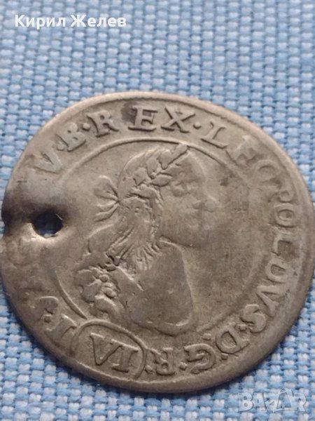 Сребърна монета 6 кройцера 1672г. Леополд първи Унгария за КОЛЕКЦИОНЕРИ 14909, снимка 1