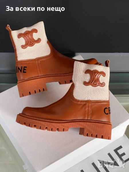 Celine Дамски Кафеви Боти Селин Код E971, снимка 1