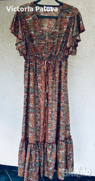 Красива рокля  SHIC ETHNIC vintage silk, снимка 1
