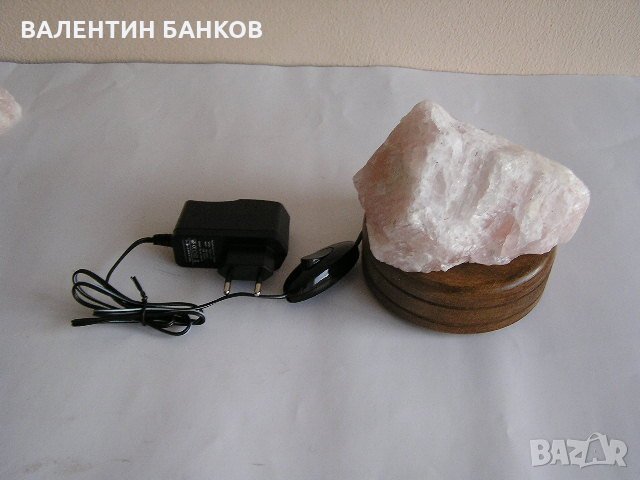 РОЗОВ КВАРЦ - НОЩНА ЛАМПА, снимка 1