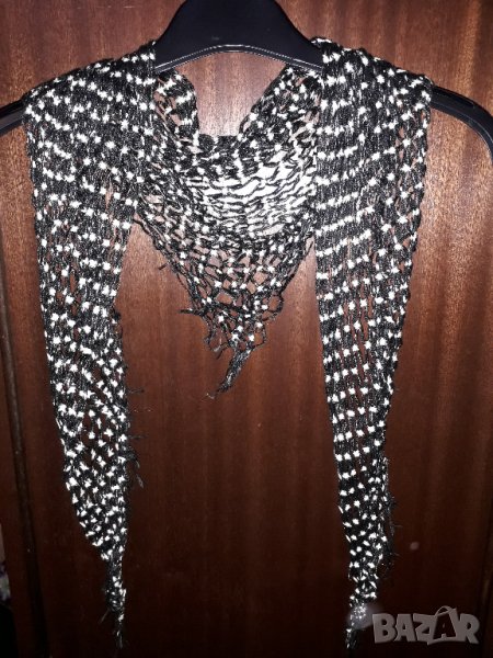 Дамски комплект шал и ръкавици без пръсти мрежести, снимка 1