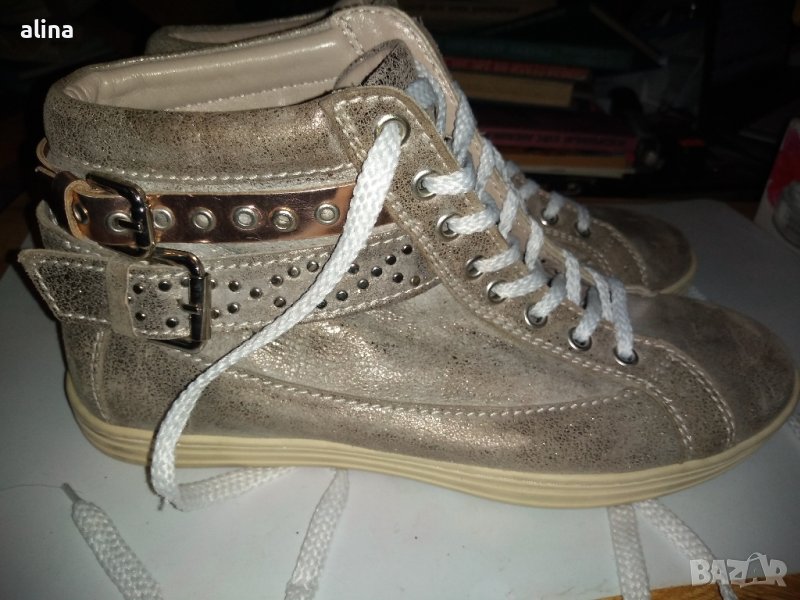 Високи спортни обувки /кецове/ MOEVZ естествена кожа, снимка 1