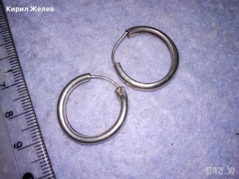 СТАРИ КЛАСИЧЕСКИ РЕТРО АРТ СТИЛ СРЕБЪРНИ ОБЕЦИ СРЕБРО 925 МАЙСТОРСКА РЪЧНА ИЗРАБОТКА Тип ХАЛКА 36408, снимка 1