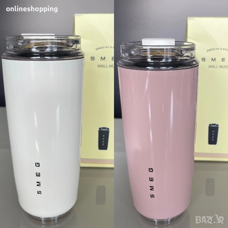 **НОВИ** Термо чаши SMEG Wall Mug – 420 мл в 2 цвята, снимка 1