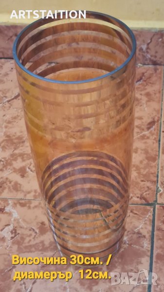 Две стъклени големи вази и две по-малки, снимка 1
