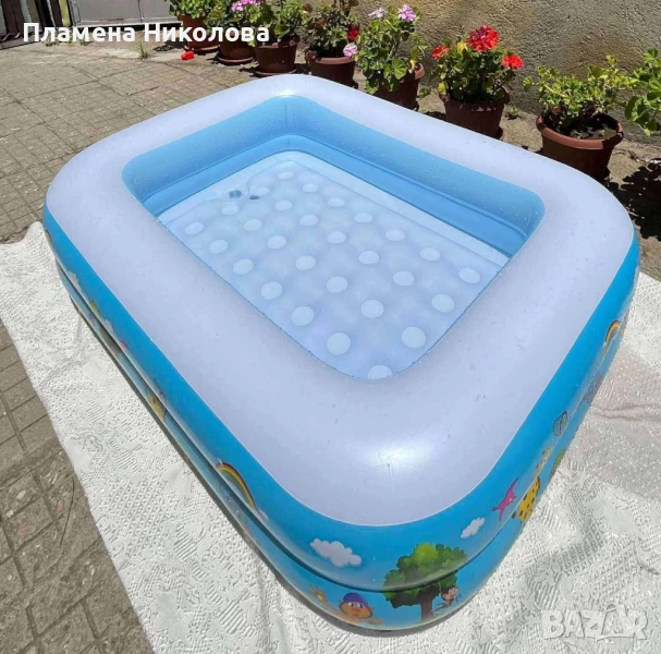 Удебелен детски надуваем басейн, снимка 1
