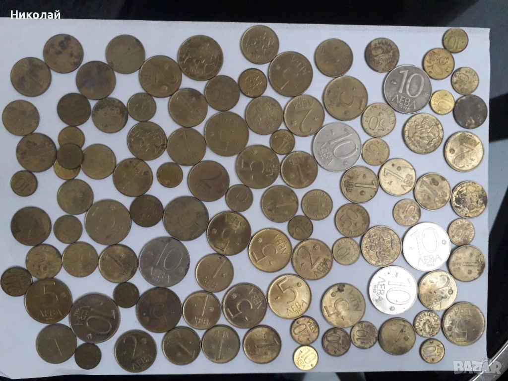 лот от 100 броя монети от ранна демокрация България., снимка 1