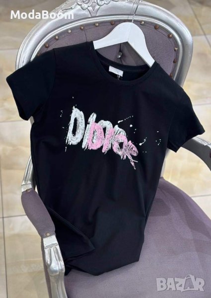 Дамска Черна тениска  Dior кодVL112R, снимка 1