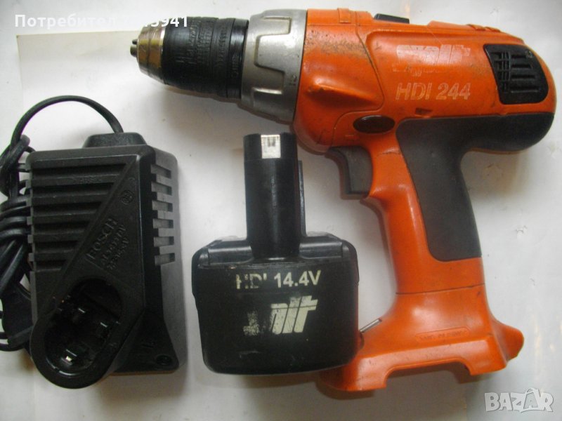 Професионален-13 мм-14,4 Волта-Spit  HDi 244-Спит-Бош-Швейцарски Винтоверт-Дрелка, снимка 1