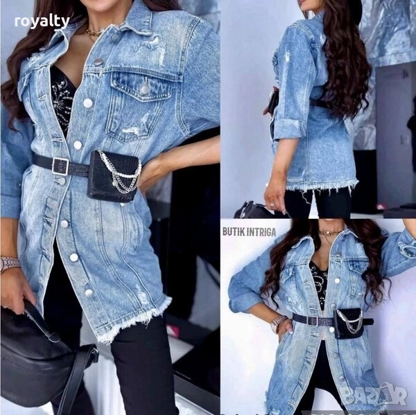 Дълго дънково яке, снимка 1