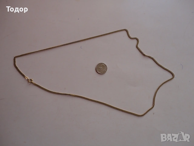 Позлатено колие верижка  Gold Double FBM