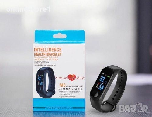 Фитнес смарт гривна Крачкомер, Кръвно, Bluetooth и др. 