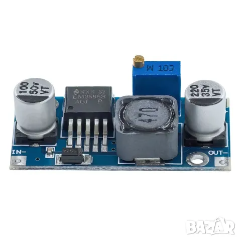 Понижаващ захранващ модул LM2596, 3A, 3.2V-46VDC , снимка 1