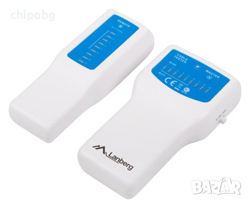 Инструмент, Lanberg cable tester for wiring terminated with RJ-45, RJ-11, снимка 1