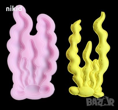 Дълго Водорасло силиконов молд форма за украса торта с фондан шоколад, снимка 2 - Форми - 27215913