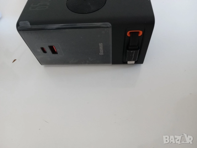 Baseus Power Combo удължител мрежово зарядно устройство, USB/USB-C, 2 гнезда, 65W, кабел 1.5м, снимка 6 - Друга електроника - 51722666