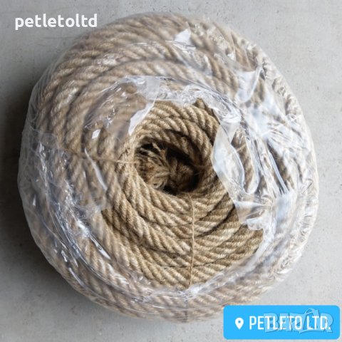 Въже конопено Ф 24 мм / 50 метра ОБИКНОВЕНО (за декорация), снимка 2 - Други - 30861046