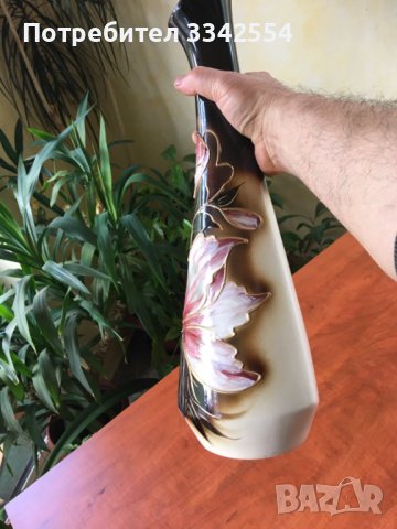 ПОРЦЕЛАН ВАЗА РИСУВАНА КРАСОТА ОГРОМНА, снимка 3 - Вази - 38039383