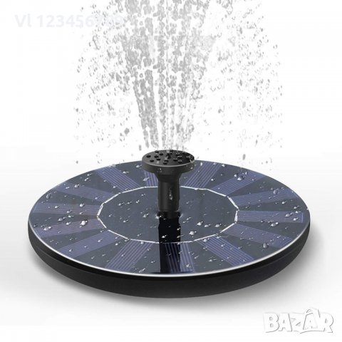 Монокристален соларен фонтан със 8 накрайника, снимка 2 - Градински мебели, декорация  - 37129349