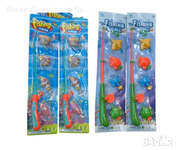 Детски занимателен риболовен комплект с въдица и морски обитатели