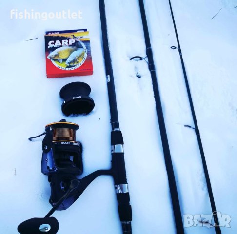 ТОП шарански комплект - въдица 3.60mt 4lbs,макара 10 лагера размер 9000 и корда 300мт, снимка 2 - Въдици - 43831548