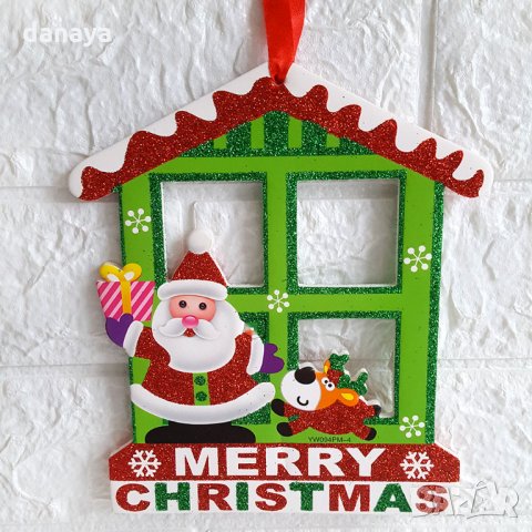 2558 Коледна украса за стена Merry Christmas, 19см, различни модели, снимка 6 - Декорация за дома - 35046673