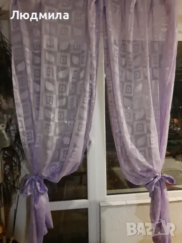 Пердета,два броя,лилави,с панделки за разделяне,декорация, снимка 14 - Пердета и завеси - 48922770