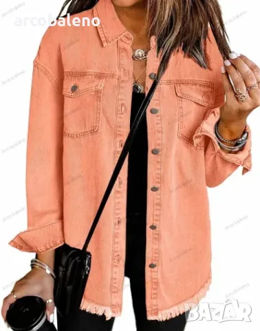 Дамска дънкова риза, 12цвята , снимка 12 - Ризи - 47702701