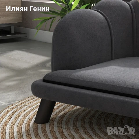 Диван за кучета PawHut, с калъф, който може да се пере, с облегалка и дървени крака , снимка 5 - За кучета - 50835319