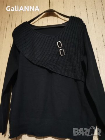 СТРАХОТЕН ПУЛОВЕР С ЕФЕКТНА ЯКА РАЗМЕР 2XL