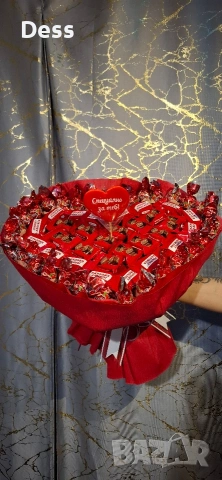 Сладък и голям букет " Само за теб " 💝, снимка 4 - Декорация за дома - 53165428