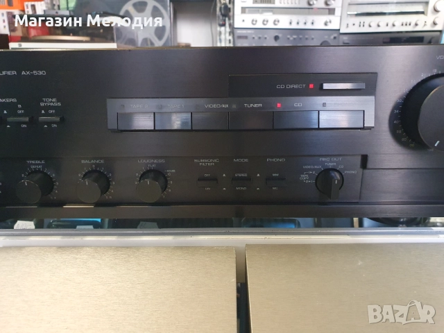 Усилвател Yamaha AX-530 Две по 110 вата на 4 ома. В отлично техническо и визуално състояние., снимка 4 - Ресийвъри, усилватели, смесителни пултове - 35579978