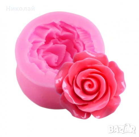 Силиконова форма за свещи малка роза , цвете фондан торта , цветя, снимка 1 - Други стоки за дома - 28347024
