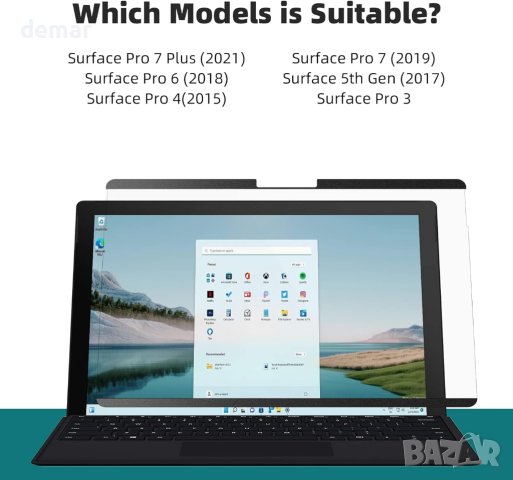 Protescreen 12,3-инчов магнитен екран за поверителност, за Surface Pro 7+/7/6/5/4/3, снимка 6 - Фолия, протектори - 43310674